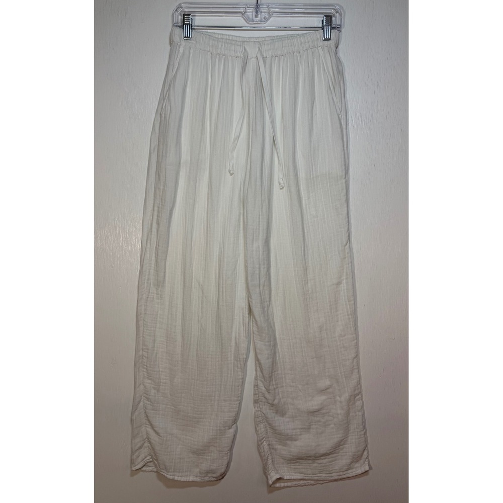Aritzia Wilfred Free Organic Cotton Wide Leg Boho Minimalist Drawstring Pants